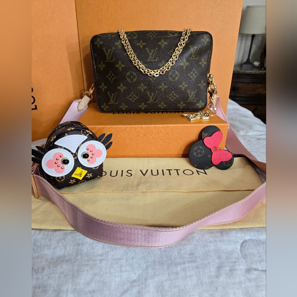 💚Vintage Louis Vuitton Monogram Brown Women's Crossbody Trousse 23 Pouch Bag💚